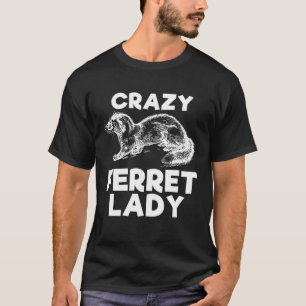 Crazy Ferret Lady   Animal  Kid T-Shirt