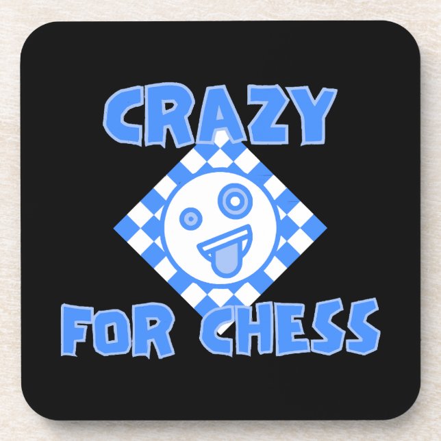 Crazy for chess coaster (Front)