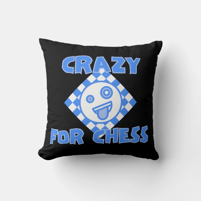 Crazy for chess cushion (Front)