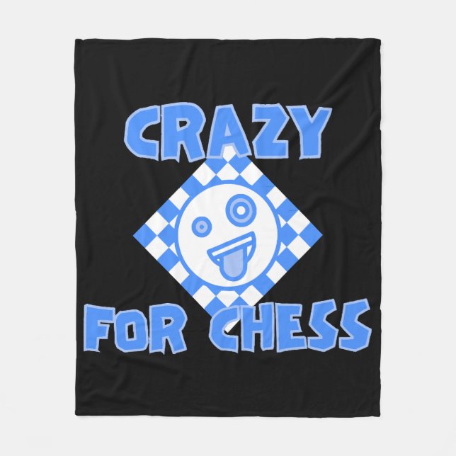 Crazy for chess fleece blanket (Front)