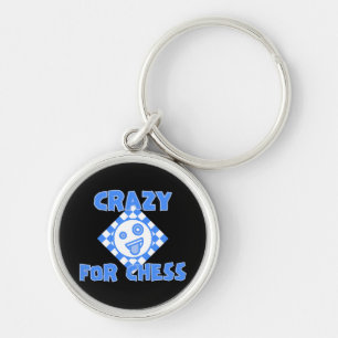 Crazy for chess key ring