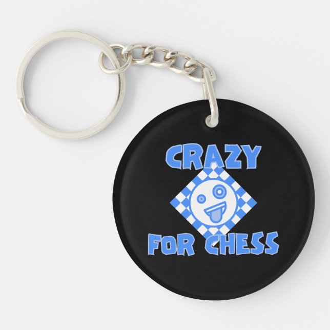 Crazy for chess key ring (Front)