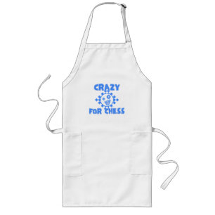Crazy for chess long apron