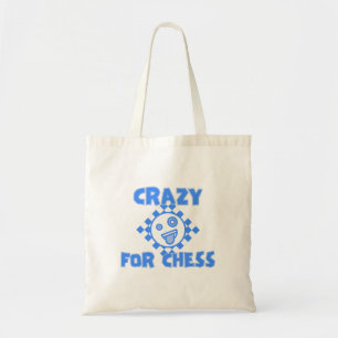 Crazy for chess tote bag