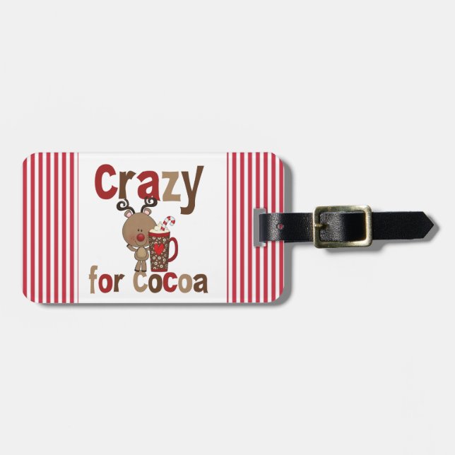 Crazy For Cocoa Luggage Tag (Front Horizontal)