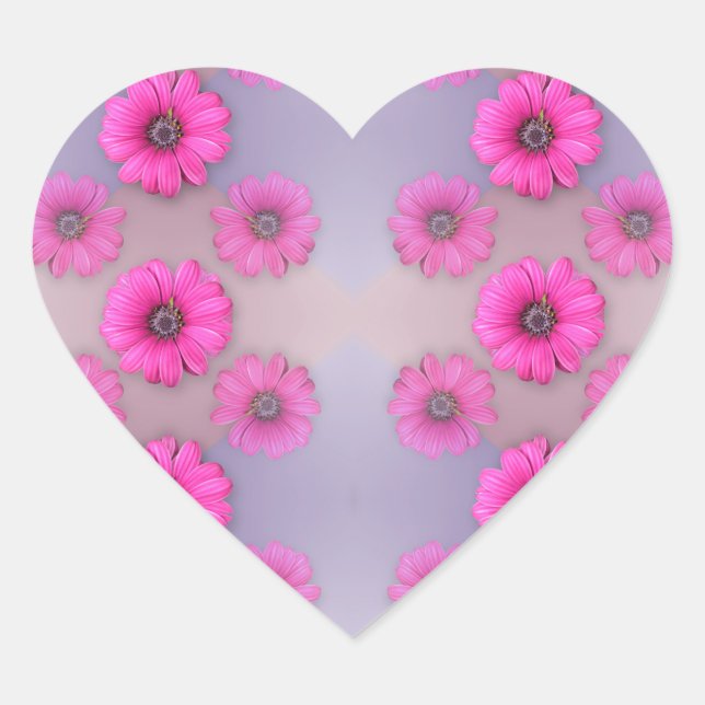 Crazy for Daisy Heart Sticker (Front)