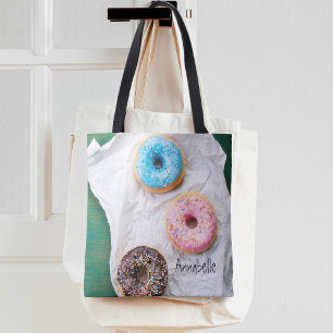 Crazy for Doughnuts Personalised Tote Bag