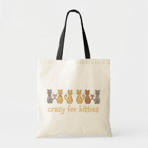 Crazy For Kitties Tshirts and Gifts Tote Bag