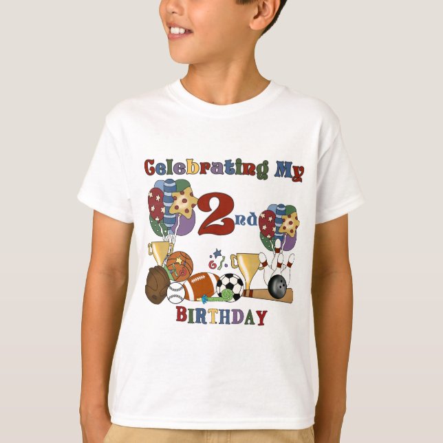 Crazy For Sports 2nd Birthday T-shirts and Gifts (Front)