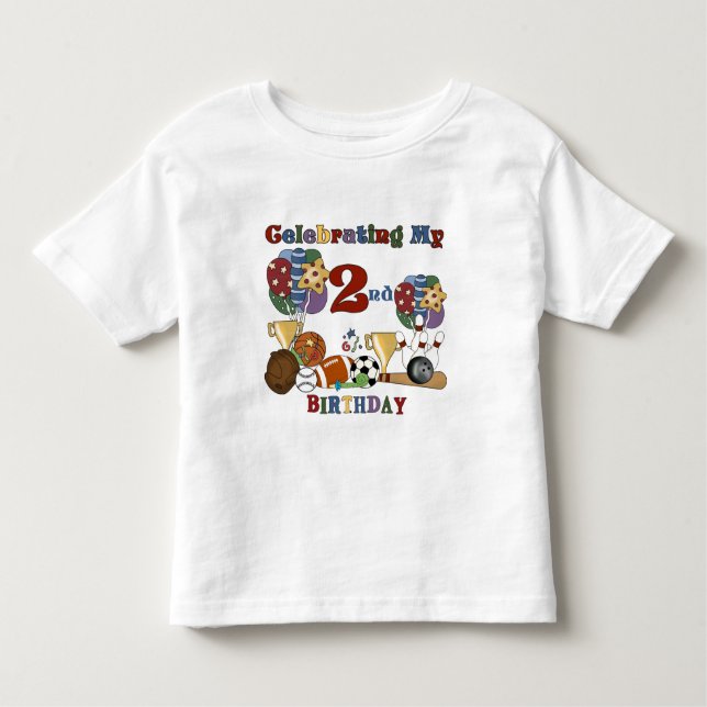 Crazy For Sports 2nd Birthday T-shirts and Gifts (Front)