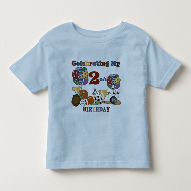 Crazy For Sports 2nd Birthday T-shirts and Gifts (Front)