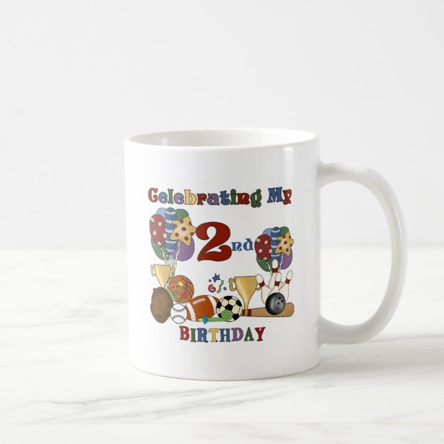 Crazy For Sports 2nd Birthday T-shirts and Gifts Coffee Mug (Right)