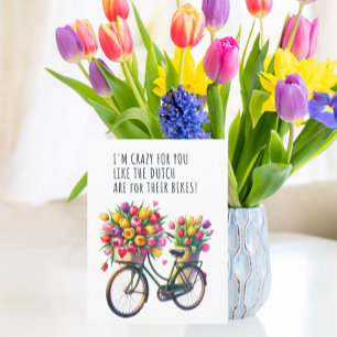 Crazy for You Like the Dutch Are for Their Bikes Postcard
