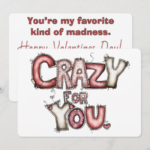 Crazy for You Valentine Card 