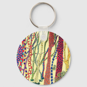 crazy forest fun colourful key ring