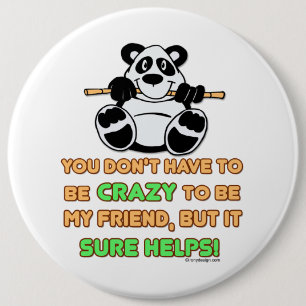 Crazy Friends Funny Saying 6 Cm Round Badge