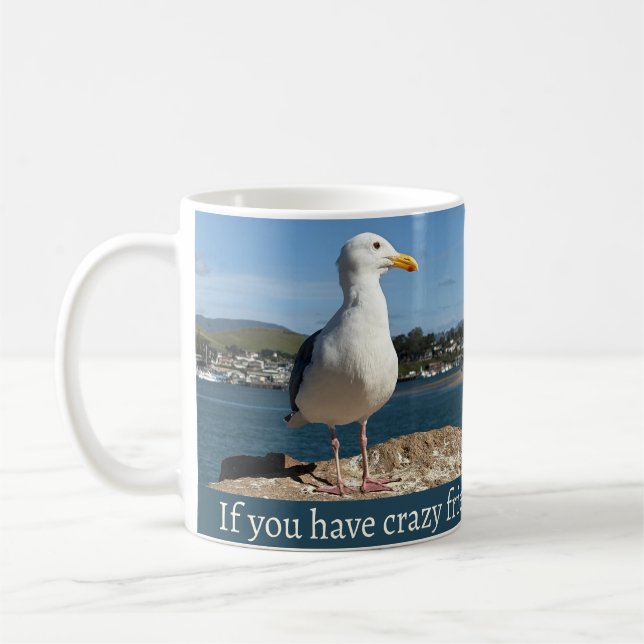 Crazy Friends Seagull Mug (Left)