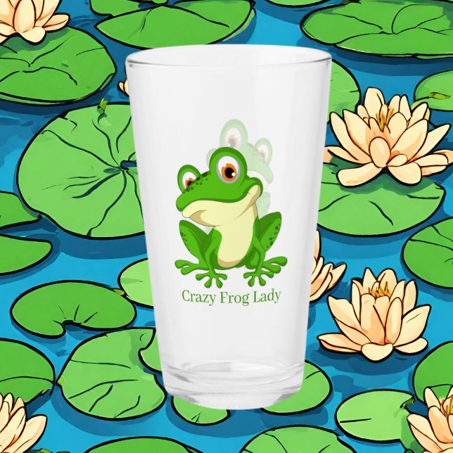 Crazy frog lady add text glass (Creator Uploaded)