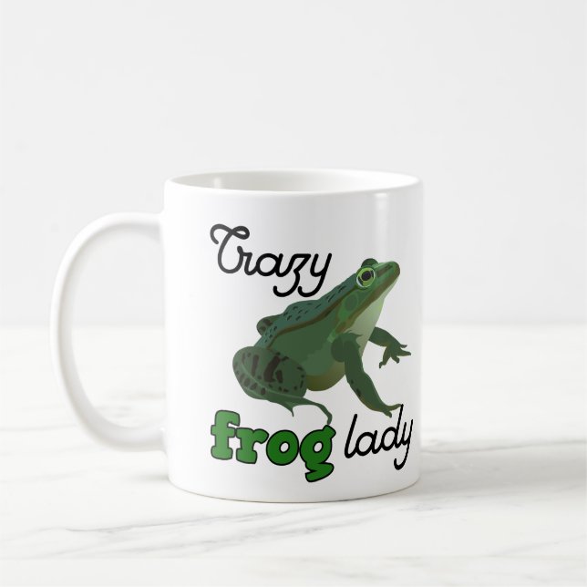 Crazy Frog Lady Frog Comg gifts Coffee Mug (Left)