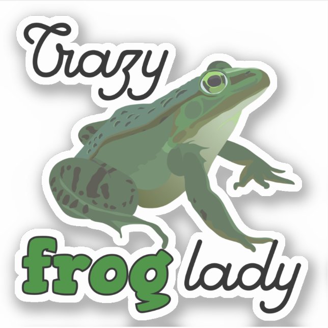 Crazy Frog Lady Frog lover gifts (Front)