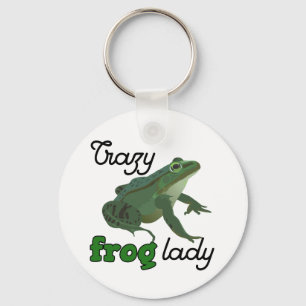 Crazy Frog Lady Frog lover gifts Key Ring