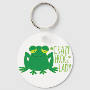 crazy frog lady key ring
