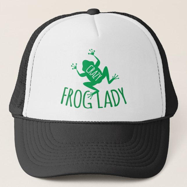 Crazy Frog Lady Trucker Hat (Front)