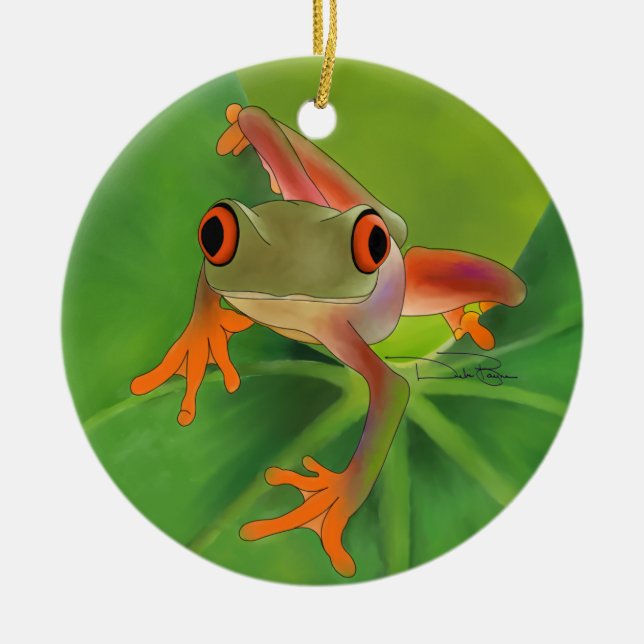 Crazy Frog Ornament with Background (Front)