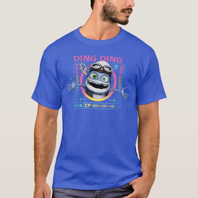 Crazy Frog Retro Music Player for Funny Ding Ding  T-Shirt (Front)