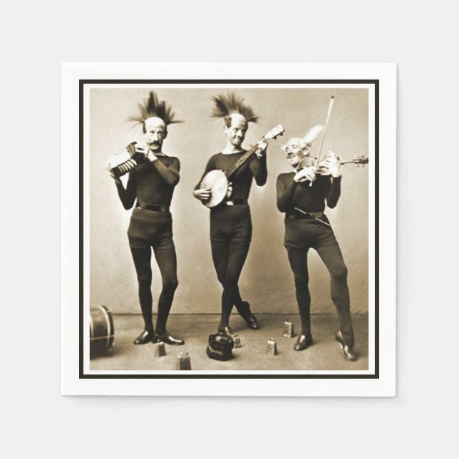 Crazy Fruitcake Musicians  Napkin (Front)