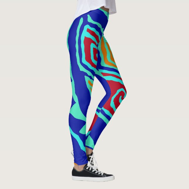 "Crazy Fun Aerobic Class Leggings" Leggings (Right)
