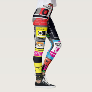Crazy funky oldskool deck tape leggings