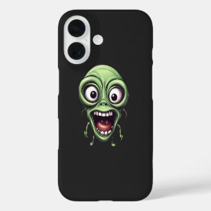 Crazy funny alien iPhone 16 case