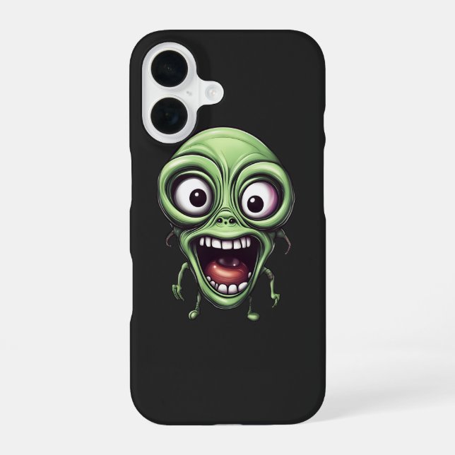 Crazy funny alien iPhone 16 case (Back)