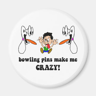 Crazy funny bowling magnet