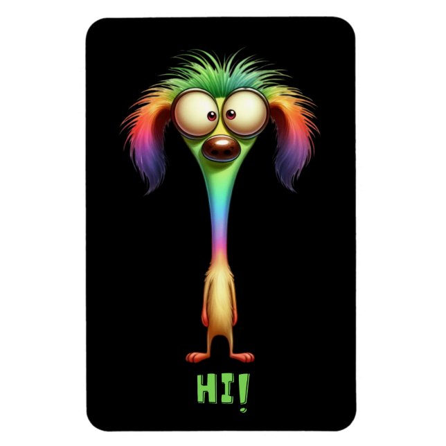 Crazy Funny Cartoon Dog Magnet (Vertical)