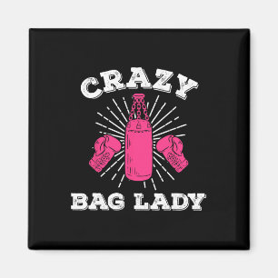 Crazy G Lady Kickboxer Funny Kickboxing Shirt Magnet