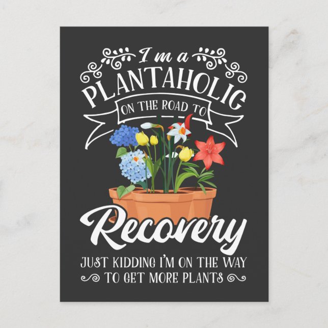 Crazy Gardening Mum Plant Lover Landscaper Wife Postcard (Front)