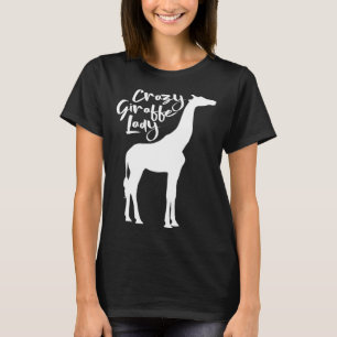 Crazy Giraffe Lady Cute Giraffe T-Shirt