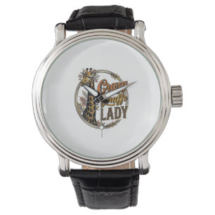Crazy Giraffe Lady Vintage Engraving Shirt Design_ Watch