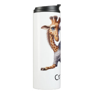 Crazy giraffe thermal tumbler
