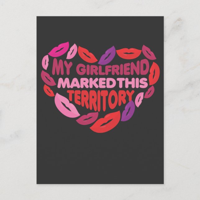 Crazy Girlfriend Territory Boyfriend Relationship Postcard (Front)