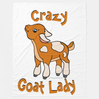 CRAZY GOAT LADY | by TotallyGoatally™ Fleece Blanket