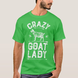 Crazy Goat Lady Funny Goats Lovers Farm Farmer Gif T-Shirt