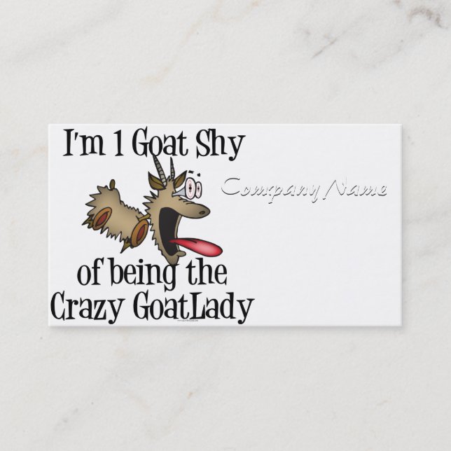 Crazy Goat Lady GetYerGoat Business Card (Front)