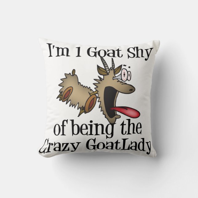Crazy Goat Lady GetYerGoat Cushion (Front)