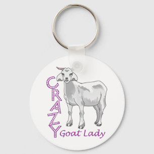 CRAZY GOAT LADY KEY RING