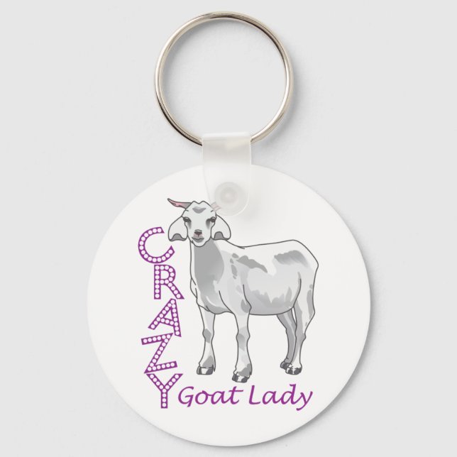 CRAZY GOAT LADY KEY RING (Front)