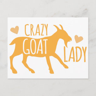 Crazy Goat Lady Postcard