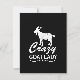 Crazy Goat Lady Shirt Goat, Goat Farmer Gift Invitation